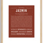 Jasmin | Name Art Print