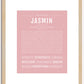 Jasmin | Name Art Print