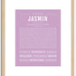 Jasmin | Name Art Print