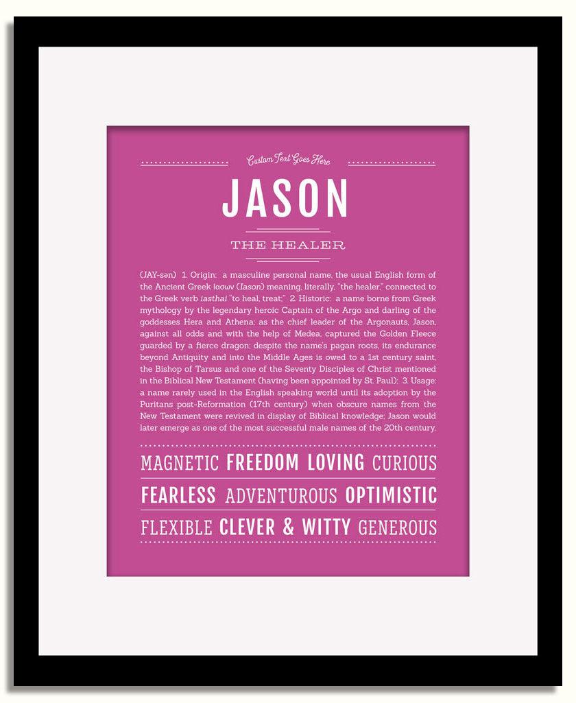 Frame Options | Dark Pink | Black Frame, Matted