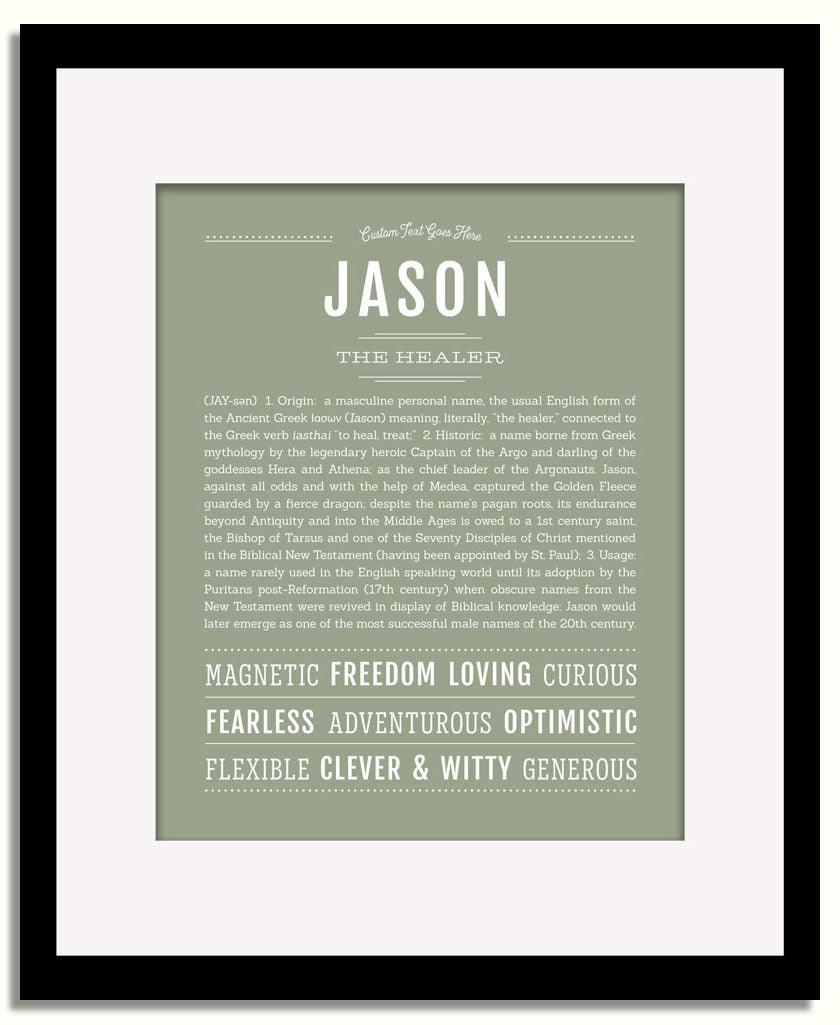 Frame Options | Sage | Black Frame, Matted