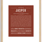 Jasper (male) | Name Art Print