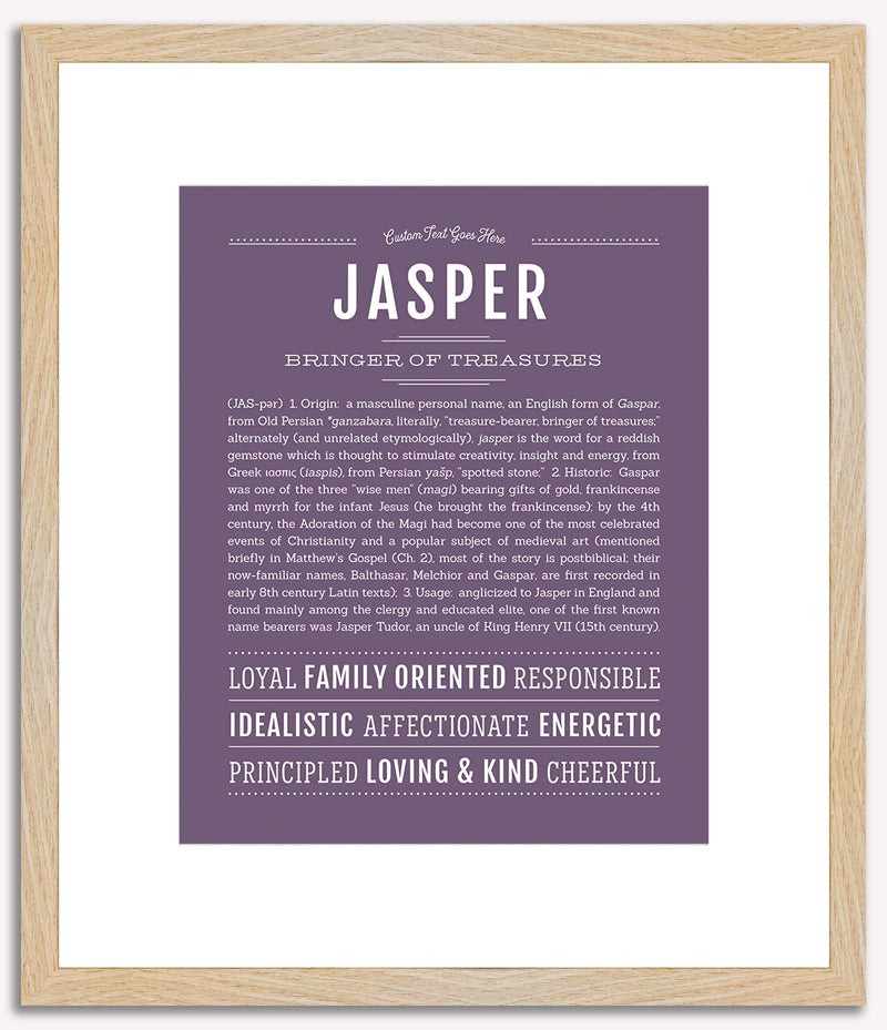 Jasper (male) | Name Art Print