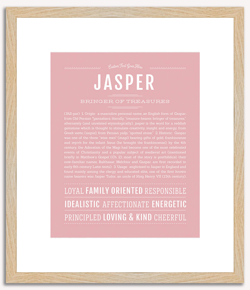 Jasper (male) | Name Art Print