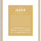 Jasper (male) | Name Art Print