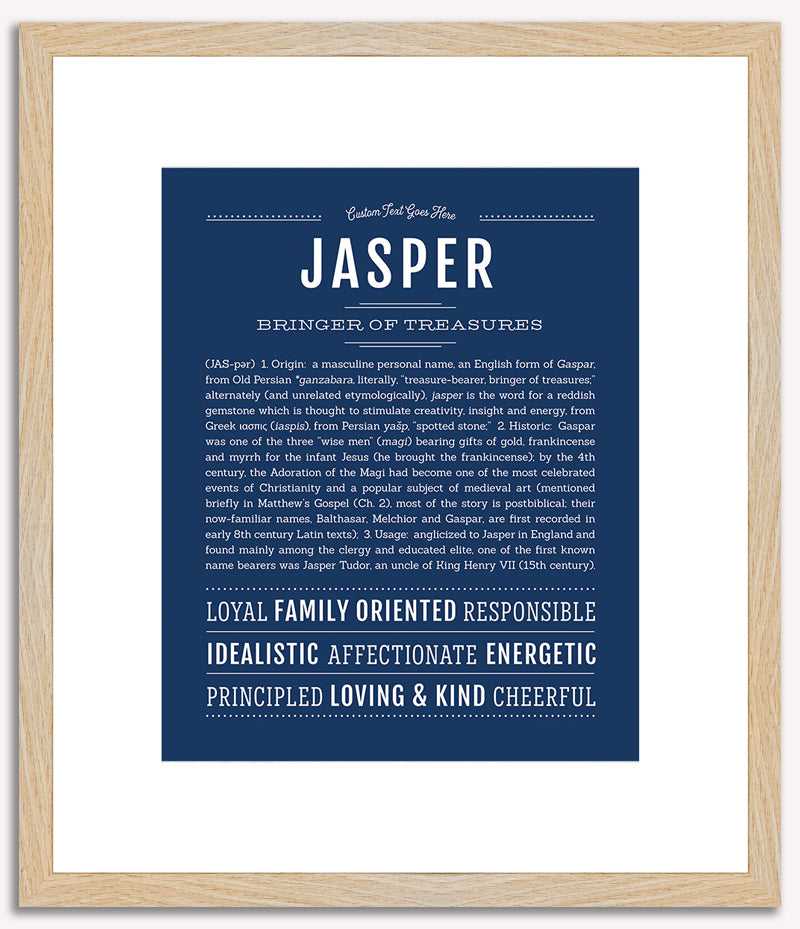 Jasper (male) | Name Art Print