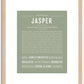 Jasper (male) | Name Art Print