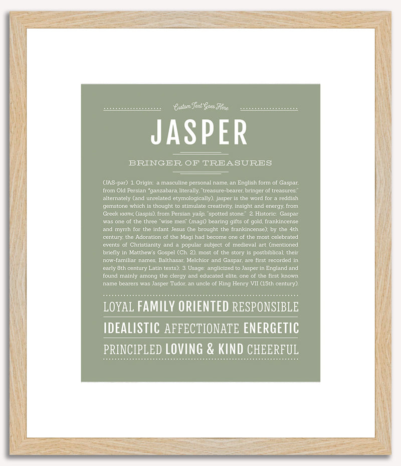 Jasper (male) | Name Art Print