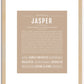 Jasper (male) | Name Art Print