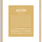 Jaston | Name Art Print