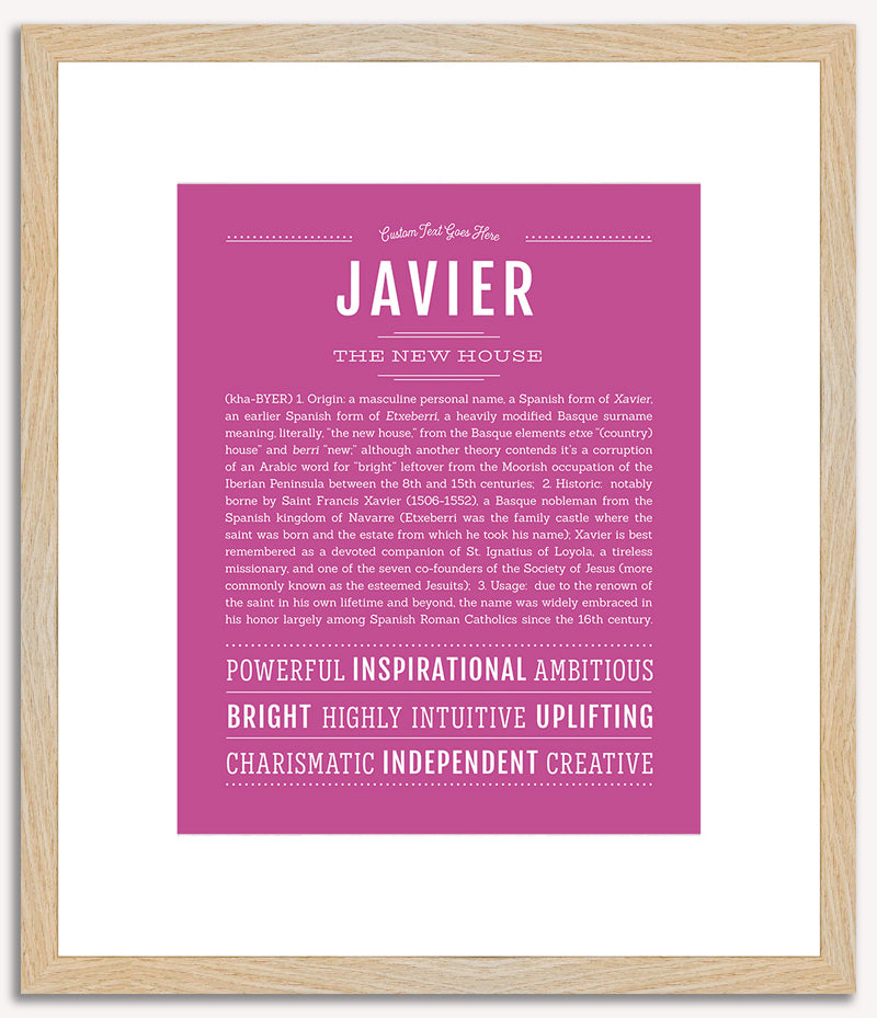 Javier | Name Art Print