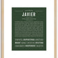 Javier | Name Art Print