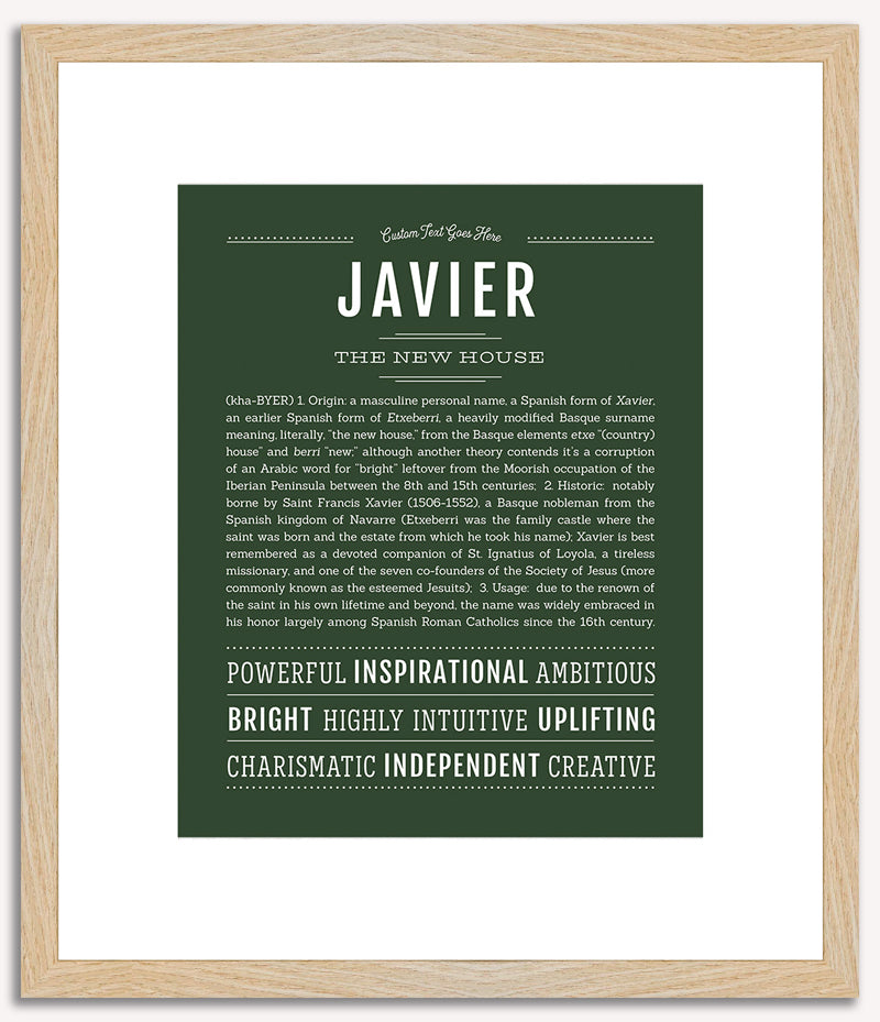 Javier | Name Art Print