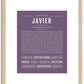 Javier | Name Art Print