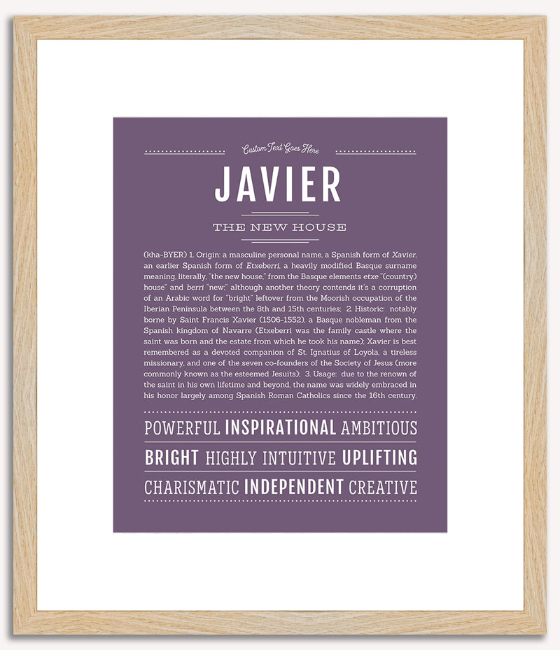 Javier | Name Art Print