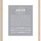 Javier | Name Art Print