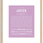 Javier | Name Art Print