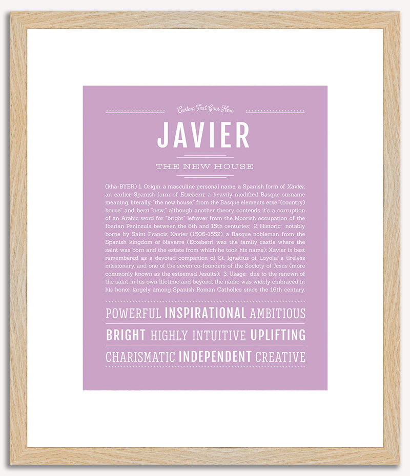 Javier | Name Art Print