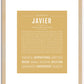 Javier | Name Art Print