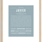 Javier | Name Art Print