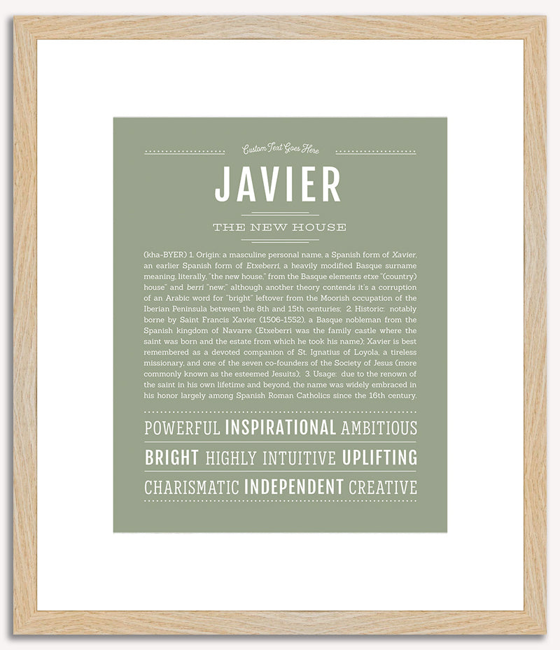 Javier | Name Art Print