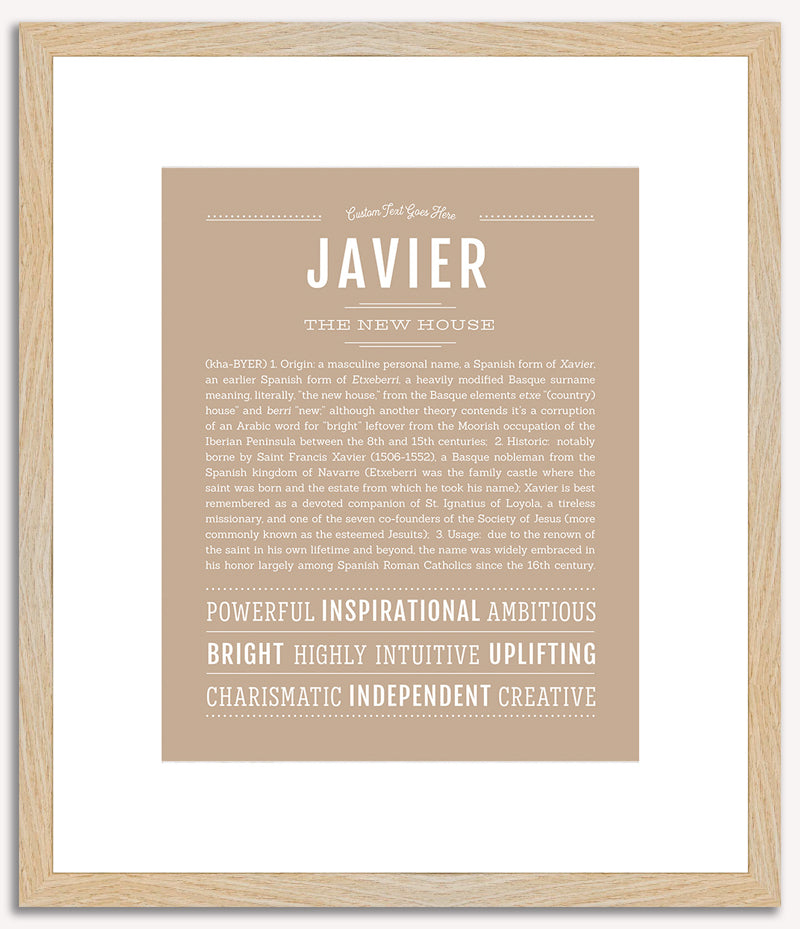 Javier | Name Art Print