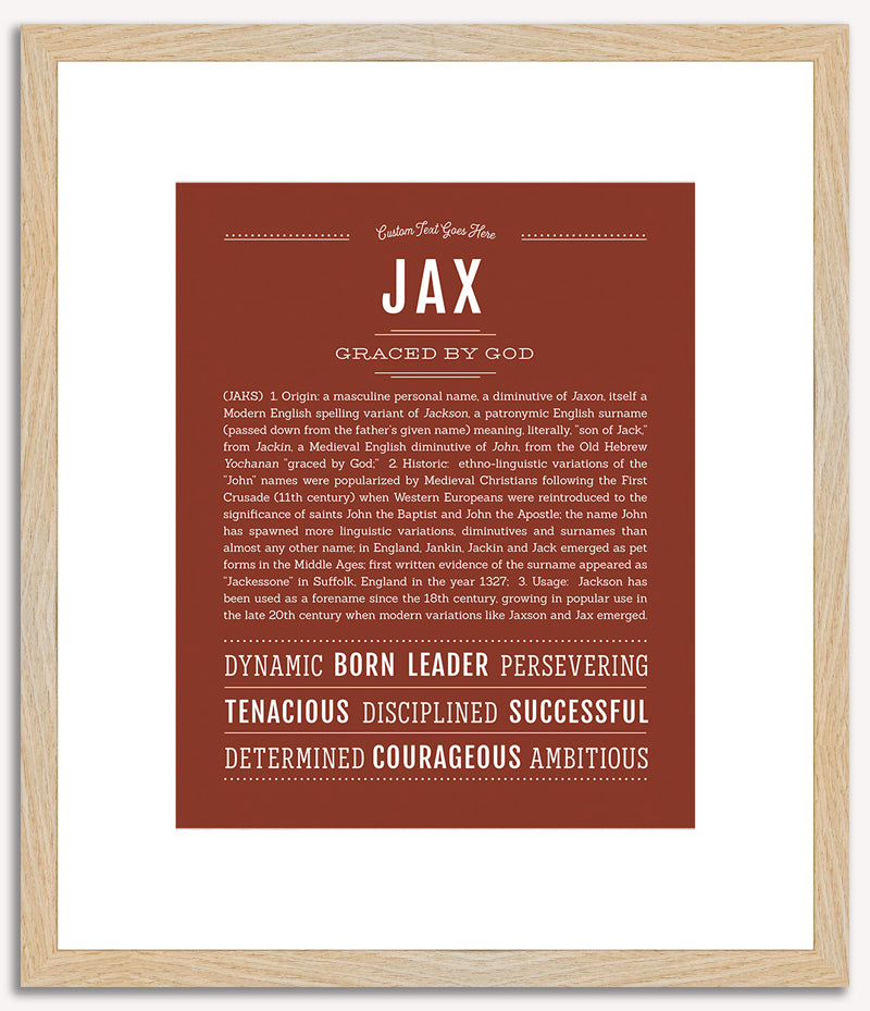 Jax | Name Art Print