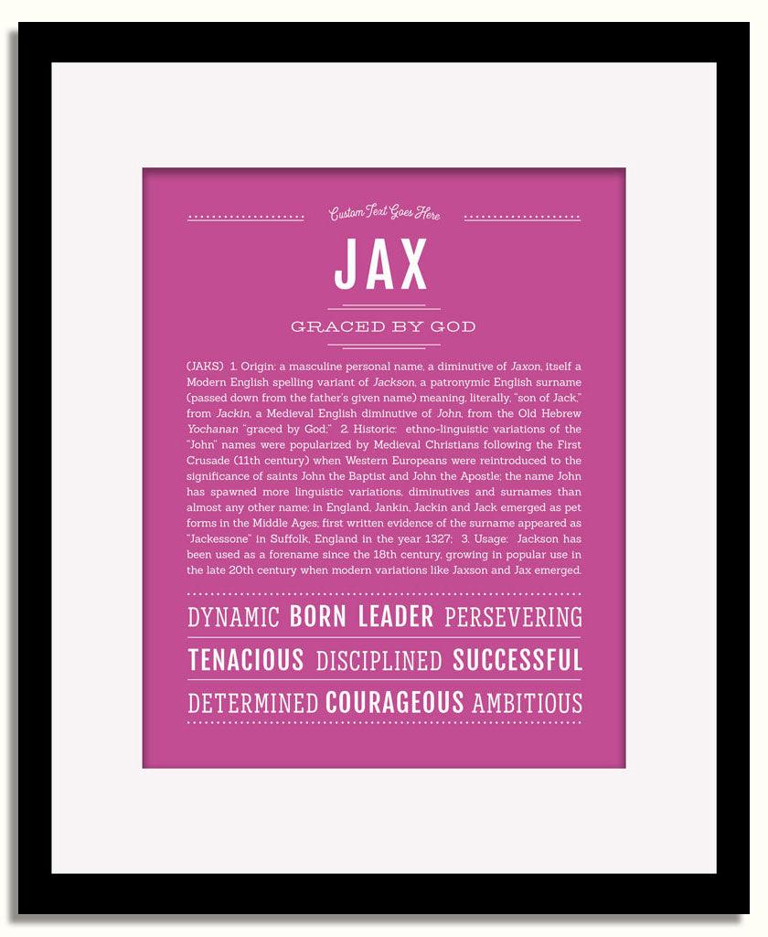 Frame Options | Dark Pink | Black Frame, Matted