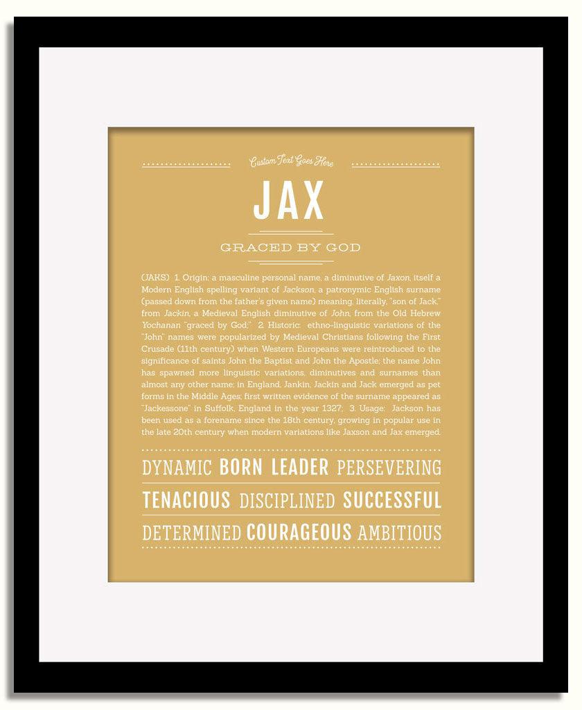 Frame Options | Matte Gold | Black Frame, Matted