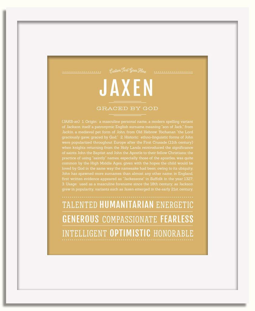 Frame Options | Matte Gold | White Frame, Matted