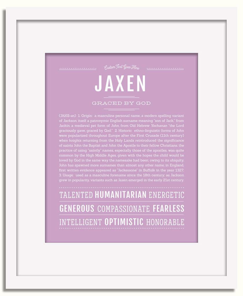 Frame Options | Lilac | White Frame, Matted