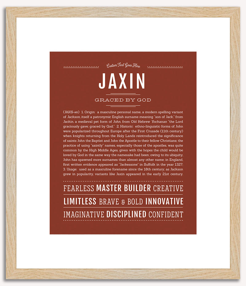 Jaxin | Name Art Print