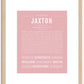 Jaxton | Name Art Print