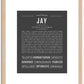 Jay | Name Art Print