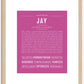 Jay | Name Art Print