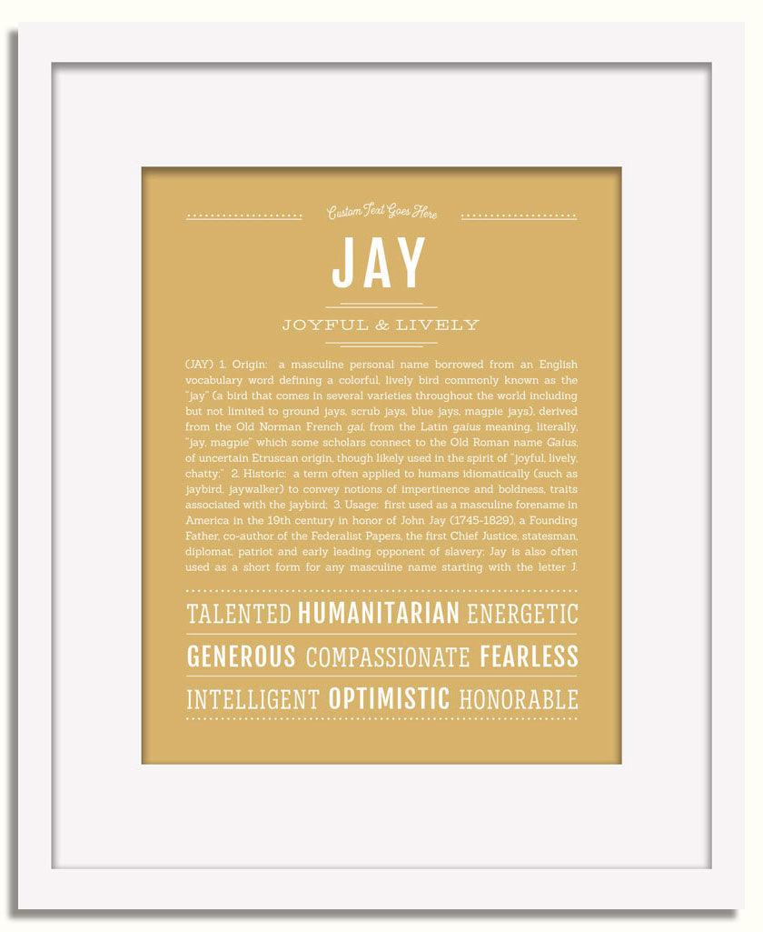 Frame Options | Matte Gold | White Frame, Matted