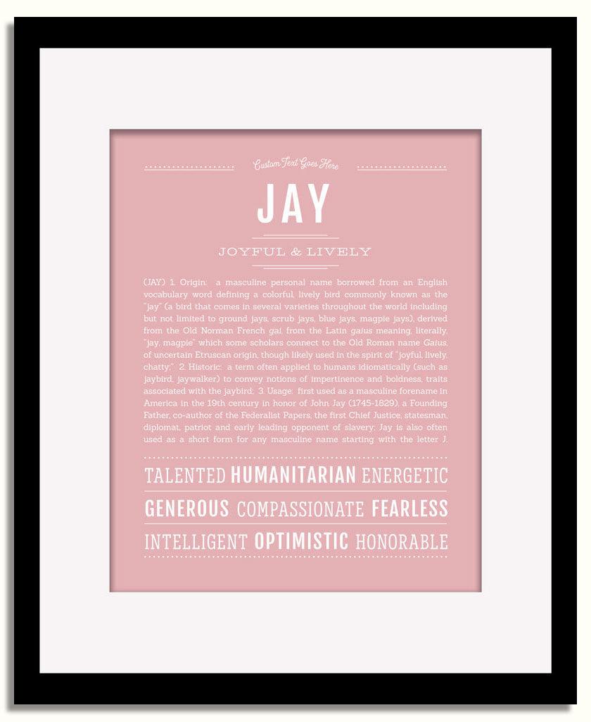 Frame Options | Dusty Rose | Black Frame, Matted