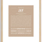 Jay | Name Art Print