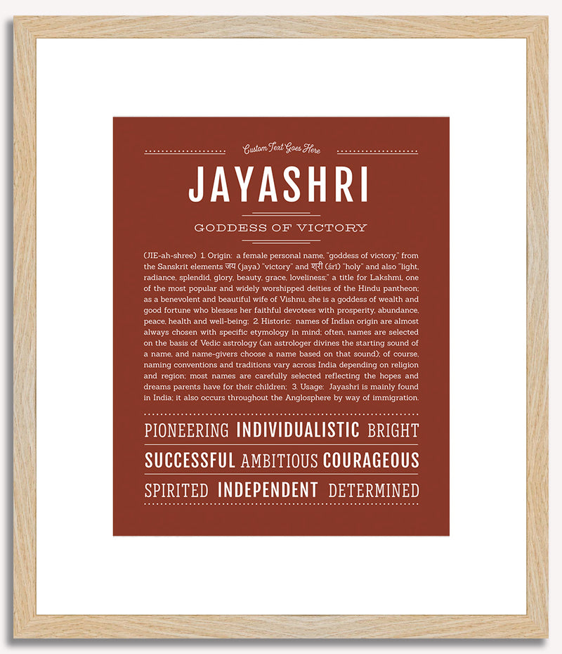 Jayashri | Name Art Print