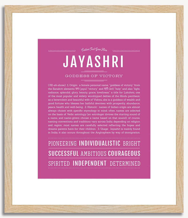 Jayashri | Name Art Print