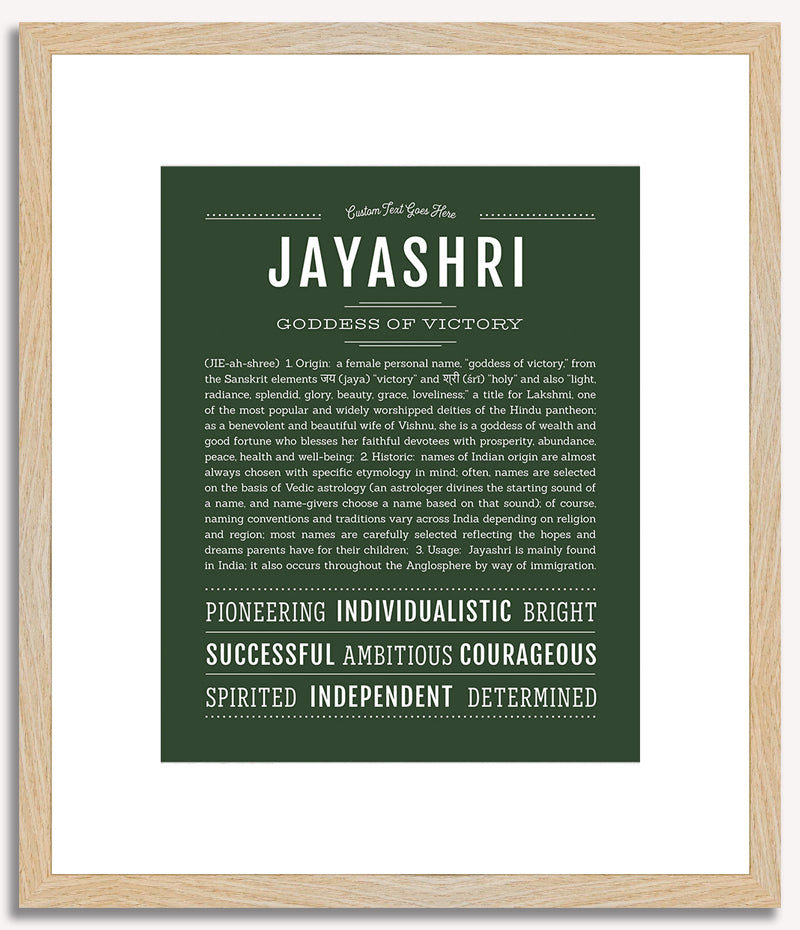 Jayashri | Name Art Print