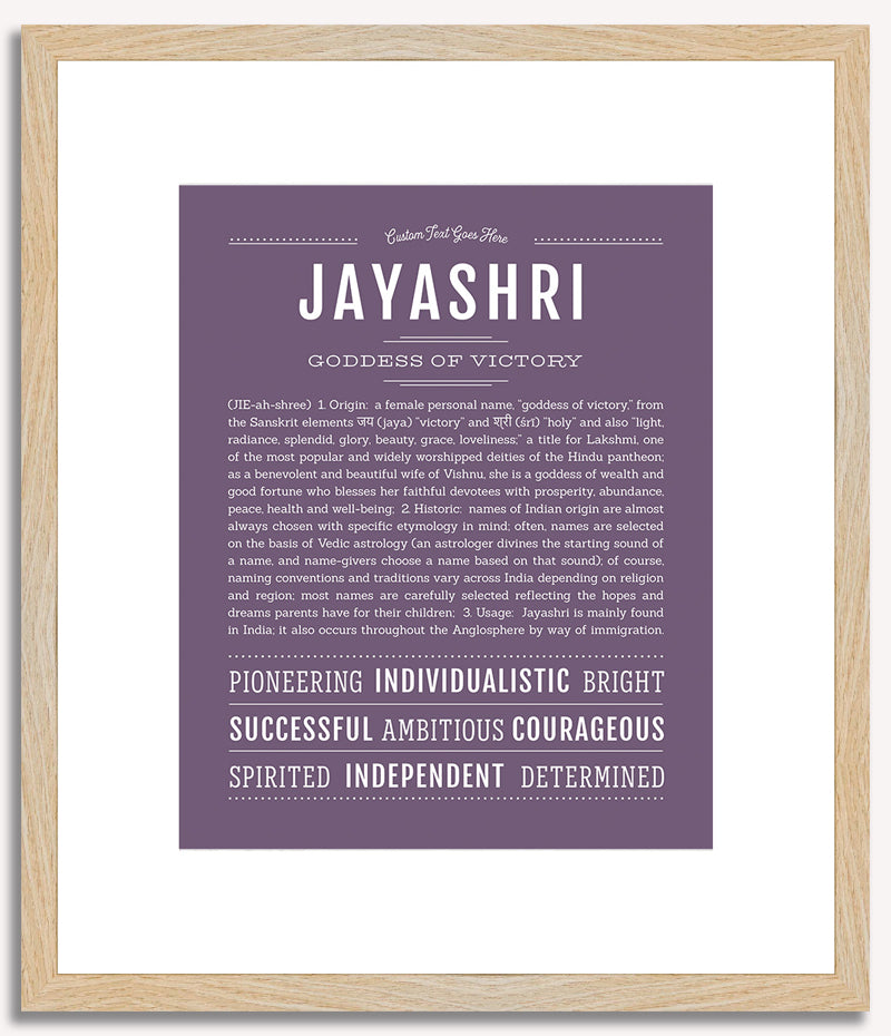 Jayashri | Name Art Print