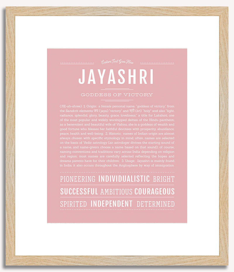 Jayashri | Name Art Print