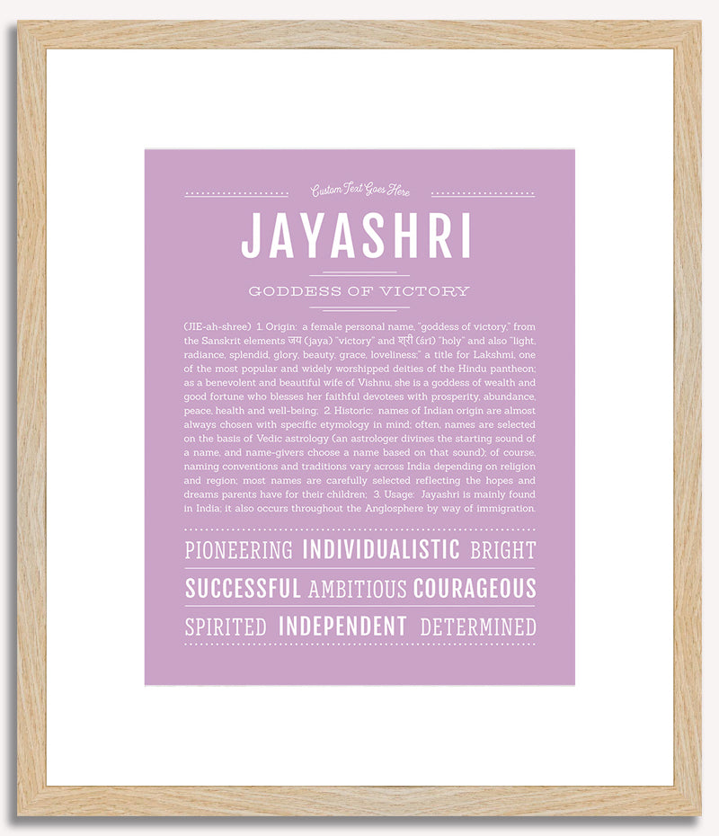 Jayashri | Name Art Print