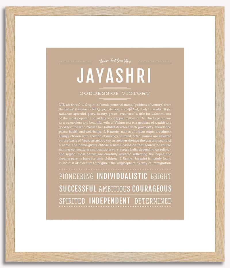 Jayashri | Name Art Print