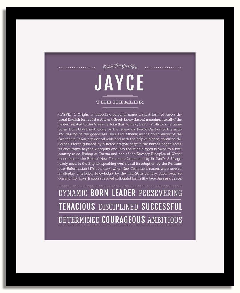 Frame Options | Deep Purple | Black Frame, Matted