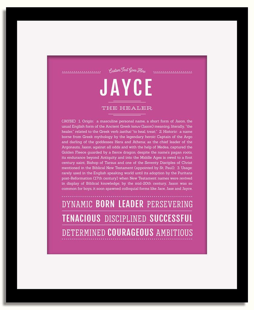 Frame Options | Dark Pink | Black Frame, Matted