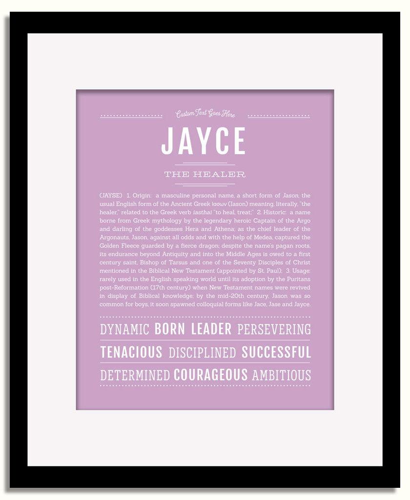 Frame Options | Lilac | Black Frame, Matted