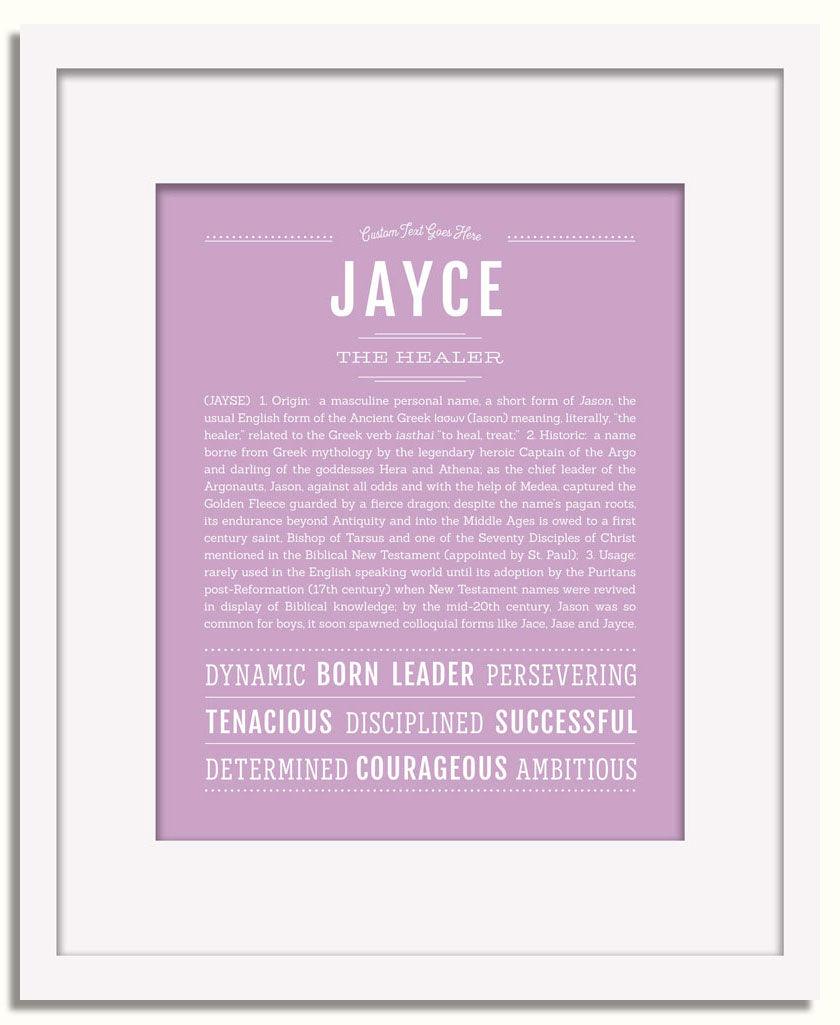 Frame Options | Lilac | White Frame, Matted