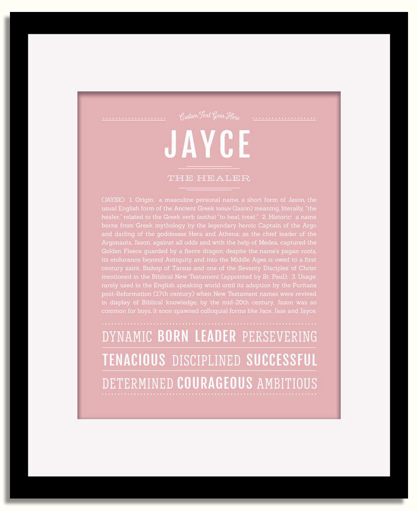 Frame Options | Dusty Rose | Black Frame, Matted